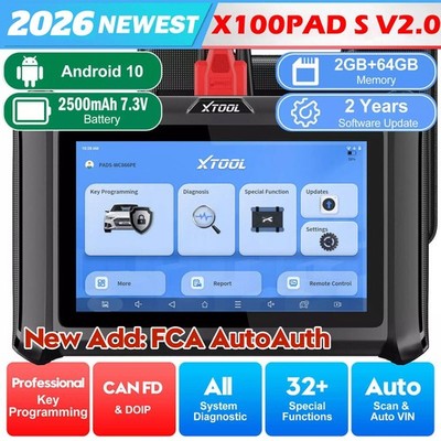 2026 XTOOL X100 PADS V2.0 Auto IMMO Schlüsselprogrammierer & Diagnosescanner FCA