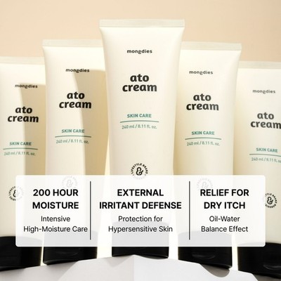 Mongdies Baby Ato Cream 8.11oz - 200H Hydration 6-Layer Ceramide Sensitive Skin