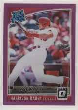 2018 Panini Donruss Optic Rated Rookie Purple Prizm Harrison Bader #54 00ab