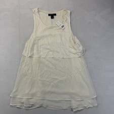 Banana Republic Women  s Medium Ivory Layered Sleeveless Blouse NWT