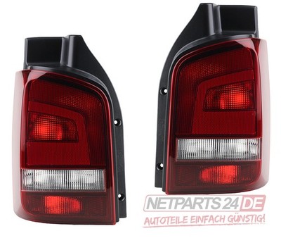 Heckleuchten Set passend für VW T5 rauchgrau li u. re für Heckklappe