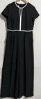 Hobbs Black With White Tailored Wide Leg Jumpsuit Size 12 Leg 31
