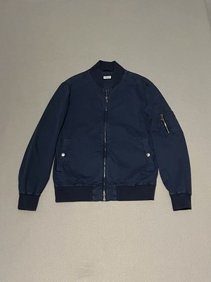 Brunello Cucinelli Italy Navy Blue Lightweight Bomber Jacket Men s Size 44