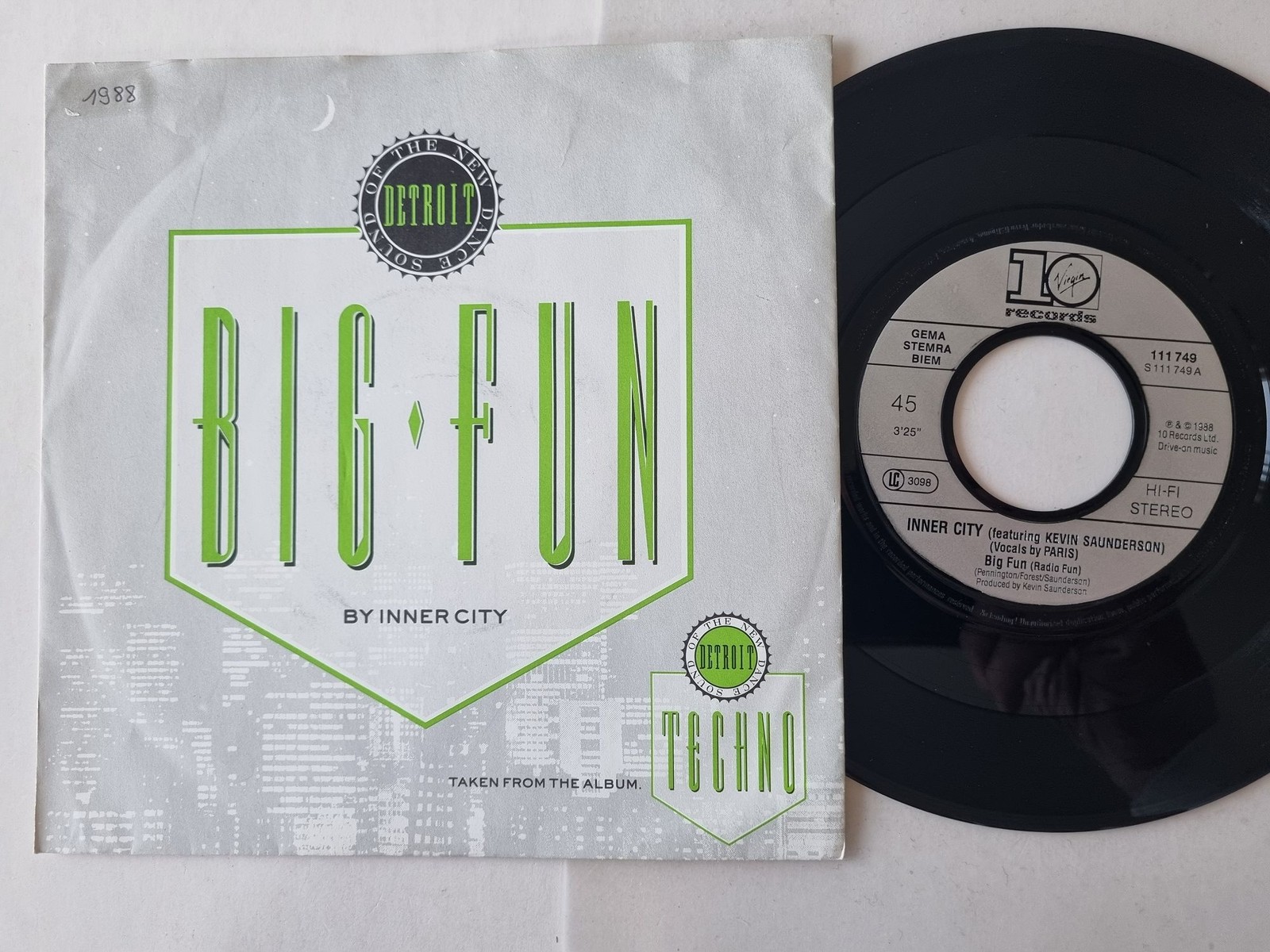 Inner City - Big Fun 7'' Vinyl Germany