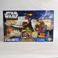 Star Wars The Clone Wars Republic Attack Shuttle Vehicle Hasbro 2011 Clone Pilot