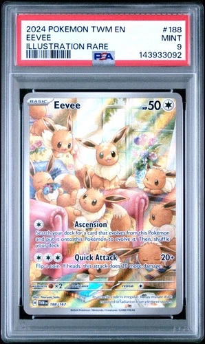 Eevee 188/167 Illustration Rare Twm En-twilight Masquerade Pokemon PSA 9 *092