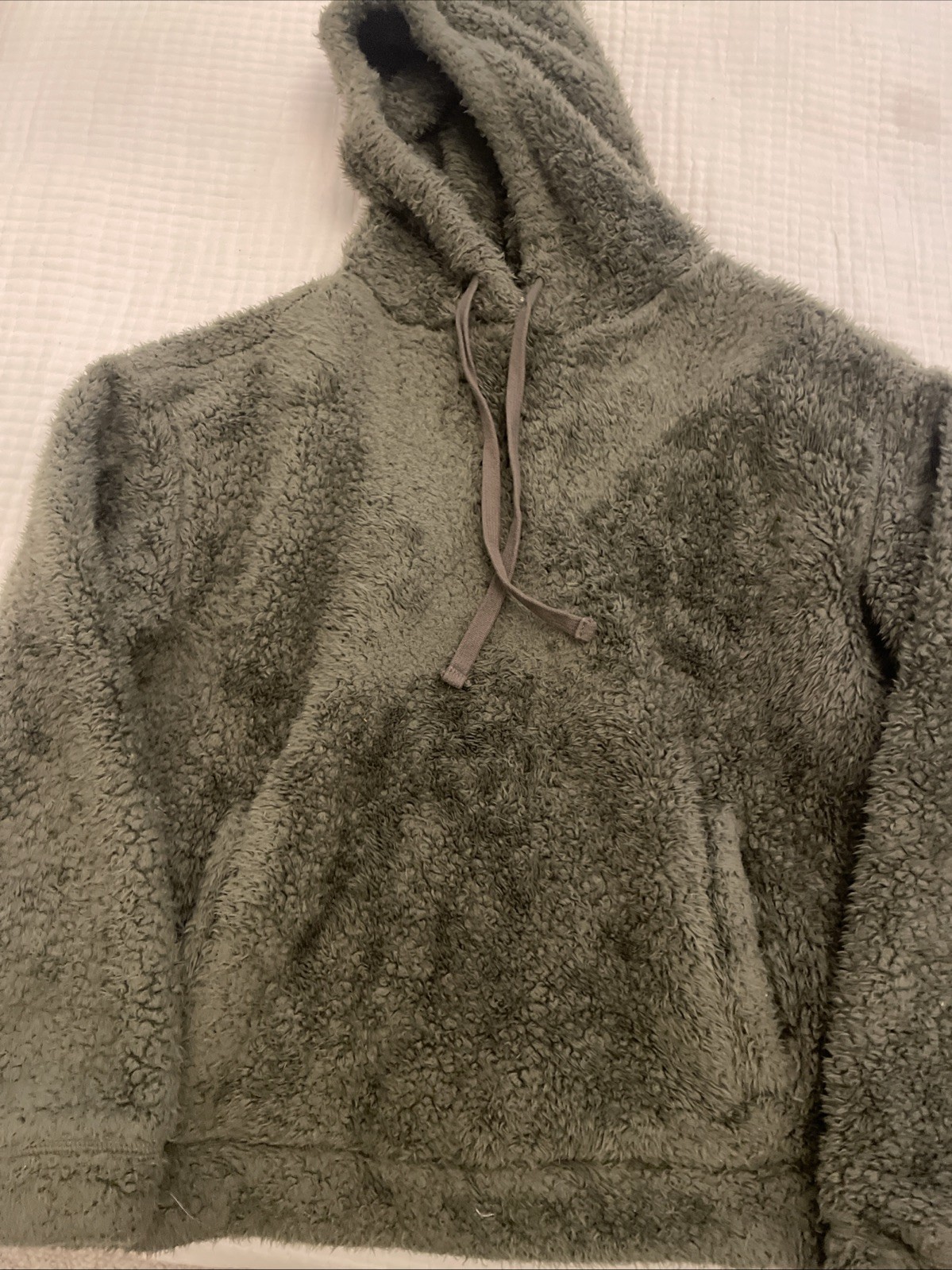 Universal Thread Sherpa Plush Pullover Hoodie Gre… - image 2