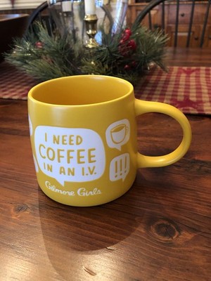 GILMORE GIRLS COFFEE COFFEE COFFEE MUG - I NEED COFFEE IN AN I.V. - MINT! 21 OZ.