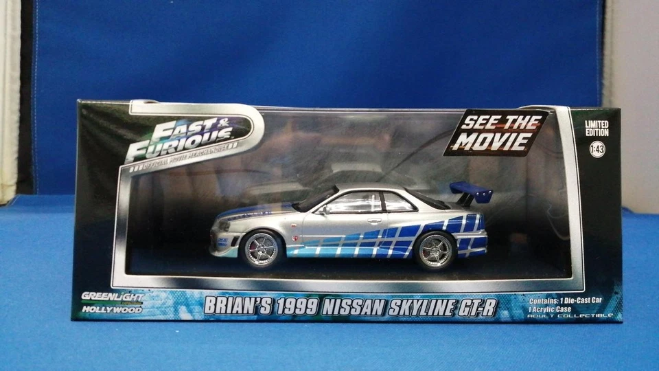GREENLIGHT "Fast & Furious 2" 1999 NISsaN SKYLINE GT-R (SIlver W - Image 2 of 4