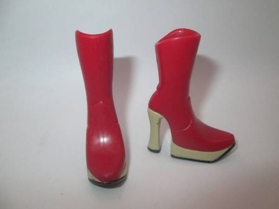 Bratz Doll Shoes ~ ~ ''Punk N Prep'' Fashion Pack Red Boots #620