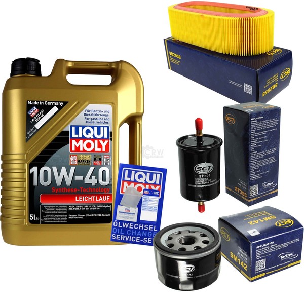 Inspektionskit Filter Liqui Moly ÖL 5L 10W-40 FüR Dacia Sandero Logan MCV Ks_-image