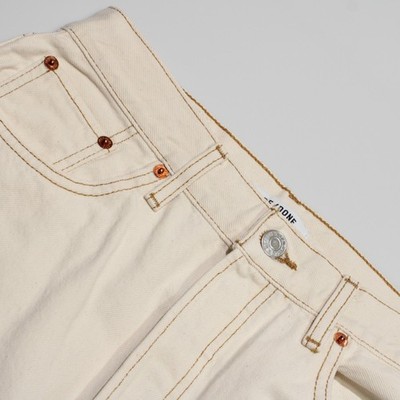 Re/Done NWD Denim Jeans Size 25 US 90s Low Slung Crop in Rinsed Birch (Ivory)