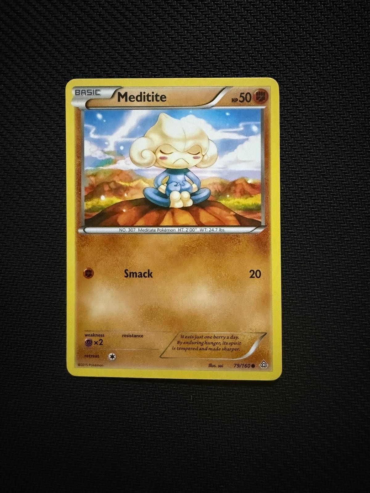 Meditite 79/160 Common Primal Clash Pokemon Near Mint
