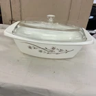 Vintage Pyrex #058 Golden Honeysuckle 4 Quart Casserole With Lid