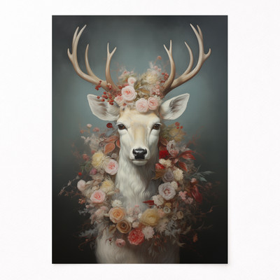 Poster A4 Rentier Kunstdruck Wall Art Wanddeko Haus Studio #378