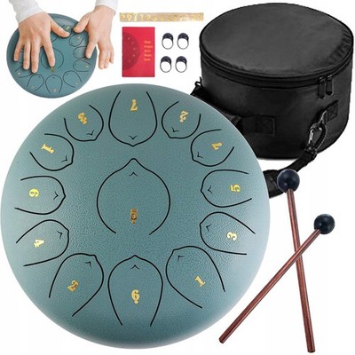 Tongue Drum Regentrommel 12 Zoll 13 Noten Handpan Stahlzungentrommel Steelpan DE