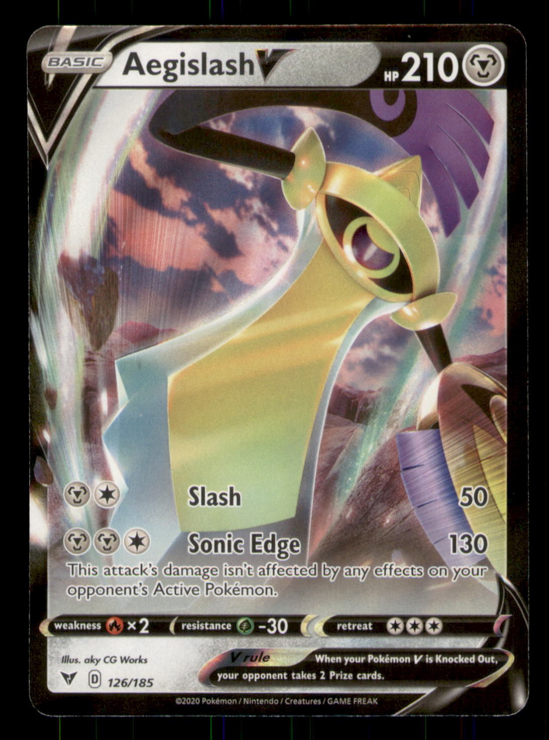 Aegislash V SWSH04: Vivid Voltage #126/185 Ultra Rare Pokemon NM