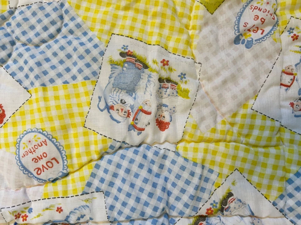 Manta Edredón Bebé Raggedy Ann Andy 30x40 Escena Caballo Let’s Be Friends Love One Foto 4 de 4