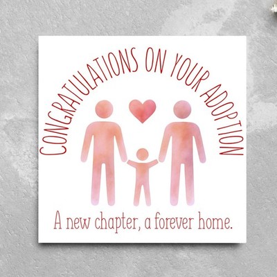 Glückwunschkarte zur Adoption, Adoptivkindkarte, neue Familienkarte