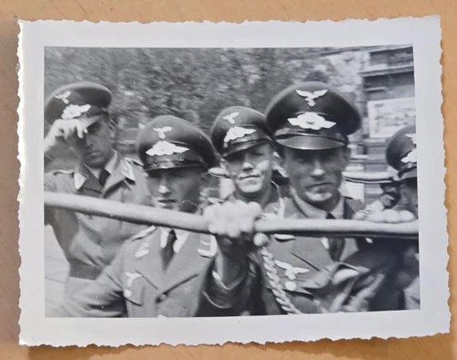 ROUGH BUNCH LUFTWAFFE SOLDIERS IN UNIFORM WW2 WWII German Military Wartime photo