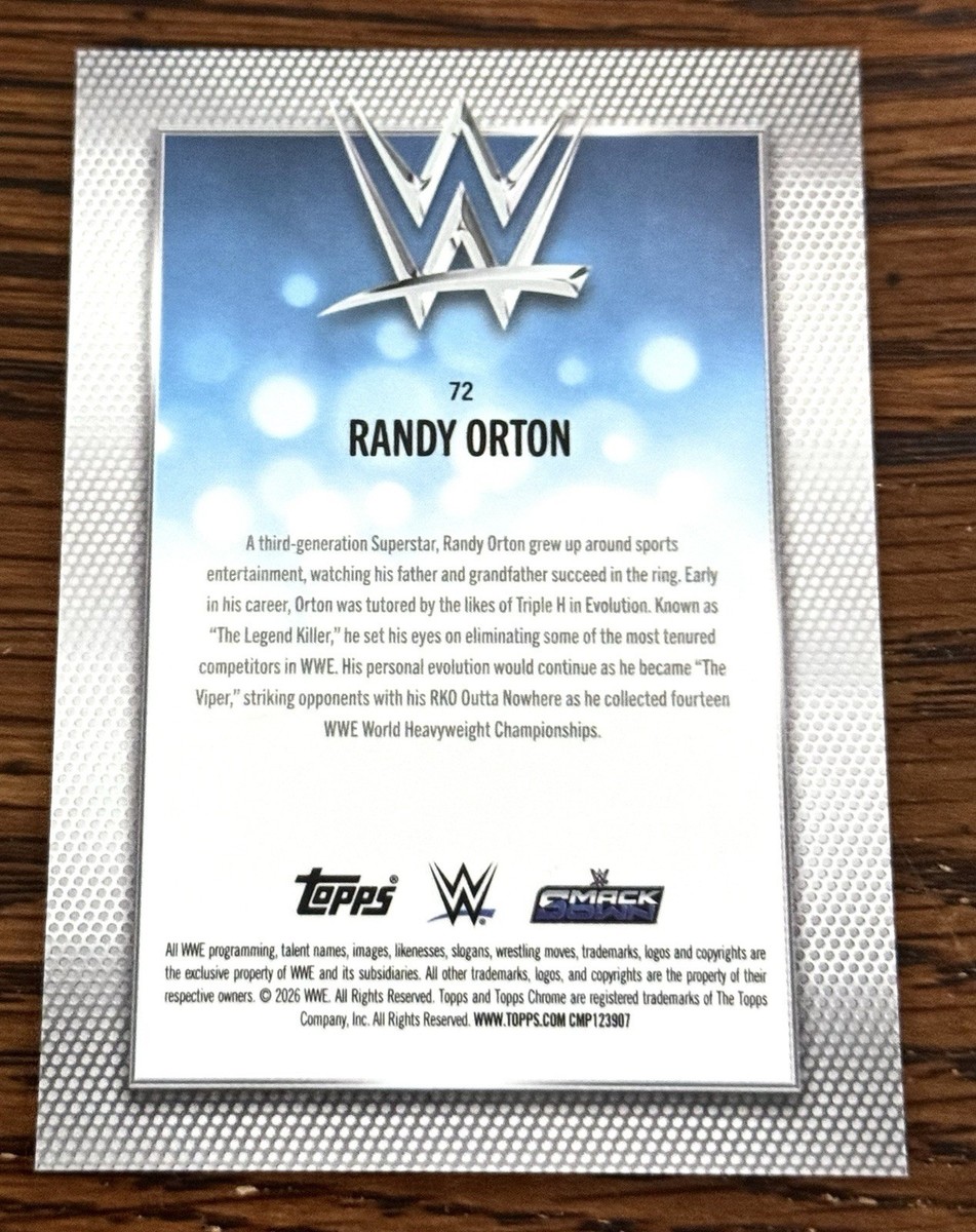2026 Topps Chrome WWE Randy Orton Orange Mini Diamond Refractor