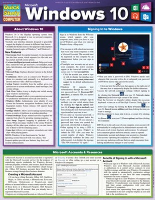Microsoft Windows 10 (Quick Study Computer) - Paperback By Lambert, Joan - GOOD