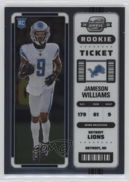 2022 Panini Contenders Optic Rookie Ticket Jameson Williams #80 Rookie RC 8p7