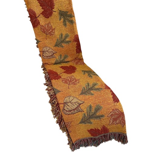 Coperta da lancio arazzo foglie autunnali gettata 50x60" NUOVA - Foto 9 di 9
