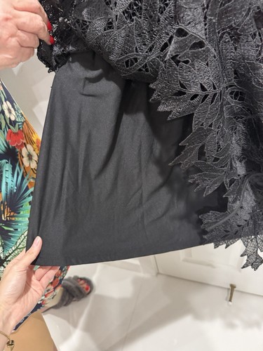Abito corto nero Chico’s pizzo foglia per occasione taglia 4 (XXL) MSRP $ 199 - Foto 5 di 8