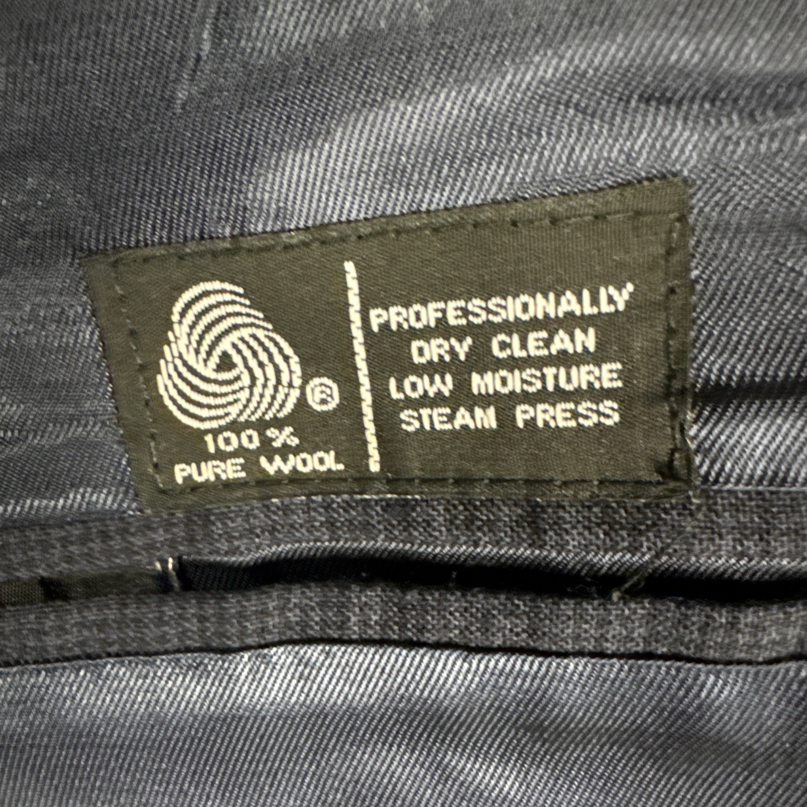 FILA Giacca sportiva vintage Savile Row blazer 44R blu navy pied de poule 100% lana