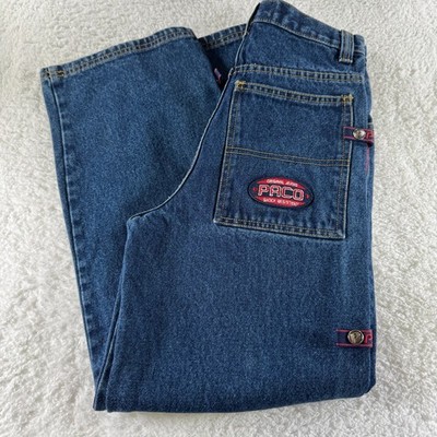 Y2K Paco Sport Baggy Skater Snap Away Jeans 24x26x9 Patch Loose Medium Women
