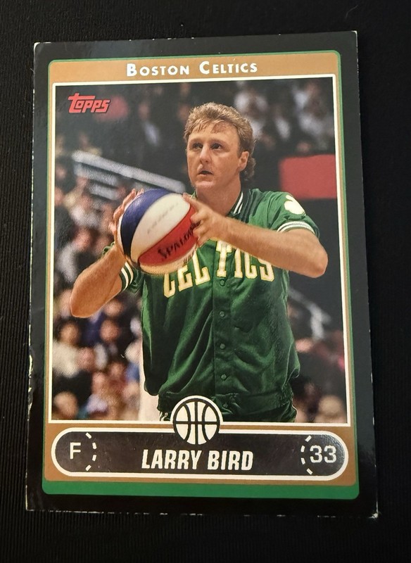 2006-07 Topps #33x Larry Bird Black #39/99 (1987 Three-point contest)