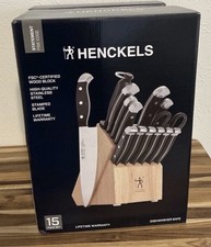 HENCKELS Premium Quality Statement Fine Edge 15-Piece Knife Set with Block