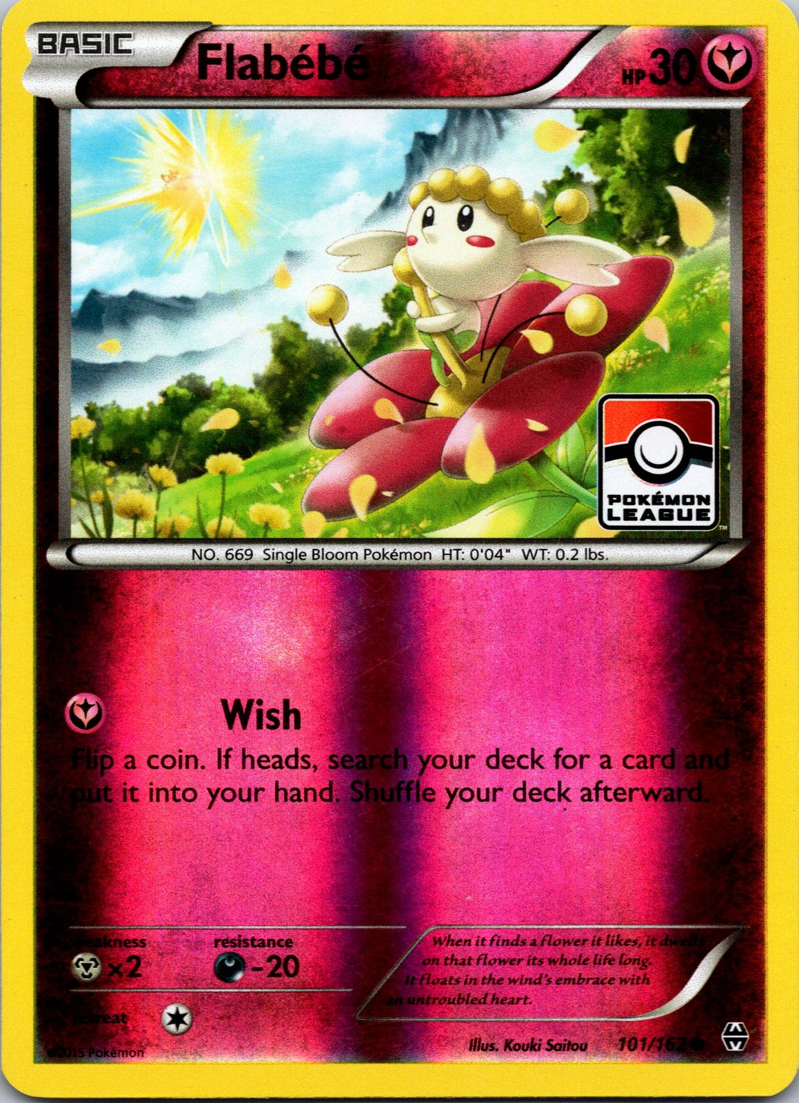 Flabebe - (Pokemon League) 101/162 Promo League & Championship Cards LP Pokemon