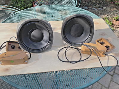 Vintage Tannoy Monitor Gold 10'' Speakers Type LSU/HF/III.LZ/8 with crossovers