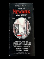 Vintage Hagstrom’a Street & House Number Map Of Newark New Jersey
