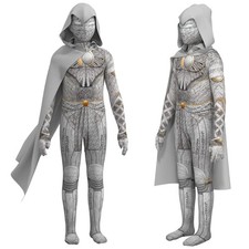 Kids Silver Medieval Knight Costume M Size Jumpsuit Hooded Cloak Kids