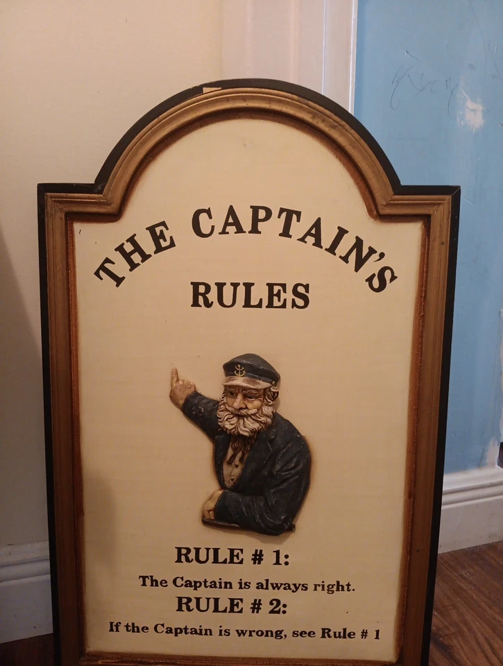 The Captian's Rules Artwork Wall Hanging - Image 3 of 4