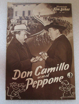 URALTES seltenes Faltblatt Kino-Werbung Illustrierte Film-Bühne DON CAMILLO UND