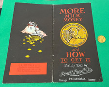 c1920 PRATT FOOD COW REMEDY ADVERTISING BROCHURE ! ANIMAL MEDICINE