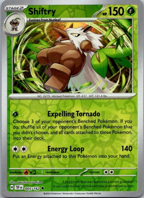 Shiftry - SV05: Temporal Forces 005/162 NM Reverse Holo