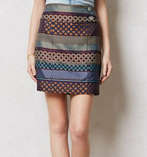 Maeve Anthropologie Multicolor Geometric Mini Skirt, Size 4