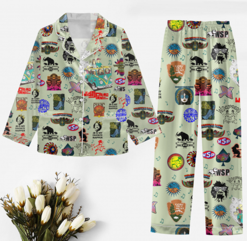 Grass Green Widespread Panic Pickin’ Up The Pieces Pyjama Pajamas Set ...