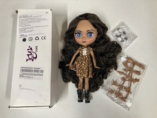 12" Neo Blythe Doll 1/6 Dark hair Joints body super Light skinned Extras In Box