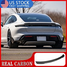 For Porsche Taycan Gts Turbo S 2020-24 Real Carbon Fiber Rear Trunk Spoiler Wing For Porsche Taycan Gts Turbo S 2020-24 Real Carbon Fiber Rear Trunk Spoiler Wing