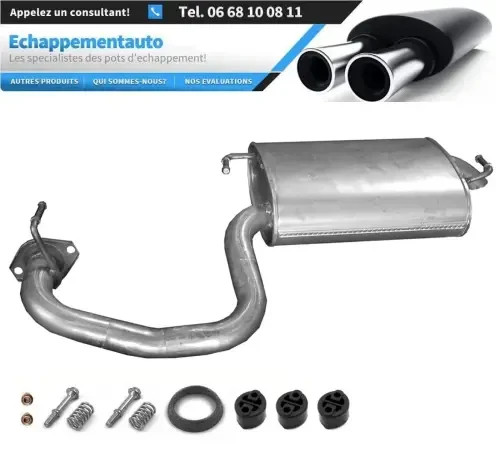 Silencieux arrière Toyota Avensis 2.0 VVT-i en acier renforcé anti-corrosion