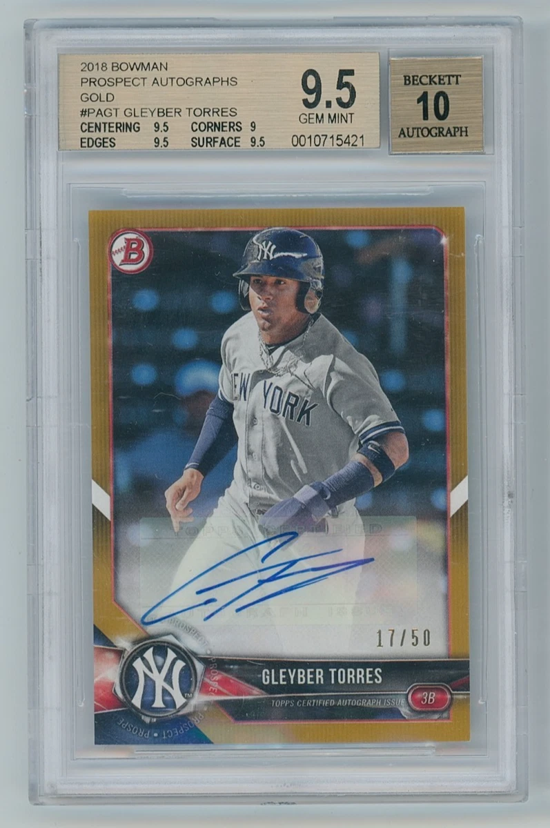 Bowman Gleyber Torres Baseball Sports Trading Cards & Accessories