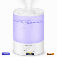 Megawise Healthy Top-Refill Cool Mist Humidifiers For Bedroom 24Db Ultrasonic