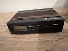 VTG Lifelong Digital Alarm Clock Woodgrain And BlackPortable Size