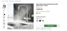 Bower Palma Instant Boiling Water Tap With Boiler & Filter - Chrome PAL018-PK